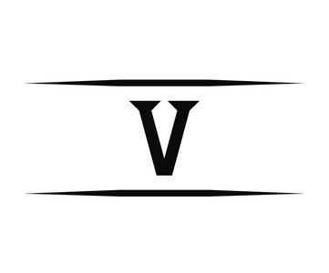 罗马数字5类型五在字母表字母徽标标志标志符号设计插图为日历数字或