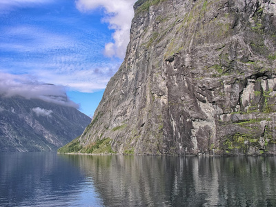 美丽风景的北欧风味在挪威的峡湾
