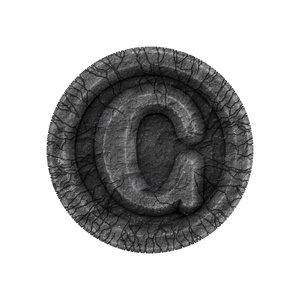 Grunge 字体字母 C
