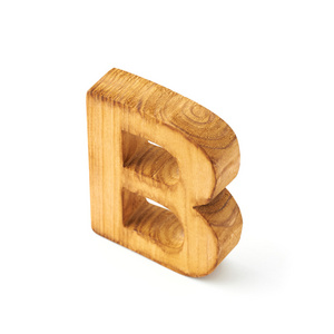 资本块木制字母 B