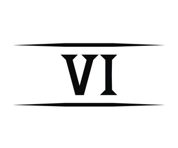 字母六罗马数字6类型六在字母表字母徽标标志标志符号设计插图为日历