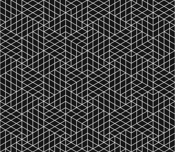 带线框图案的矢量无缝包豪斯马赛克网格线照片