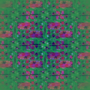 抽象几何背景。普通的复杂图案绿色, 紫色和紫色居中