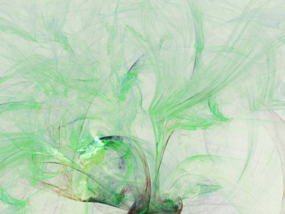 绿色抽象分形背景3d 渲染插图