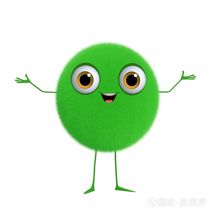 3d 卡通可爱绿球照片-正版商用图片0a6y15-摄图新视界