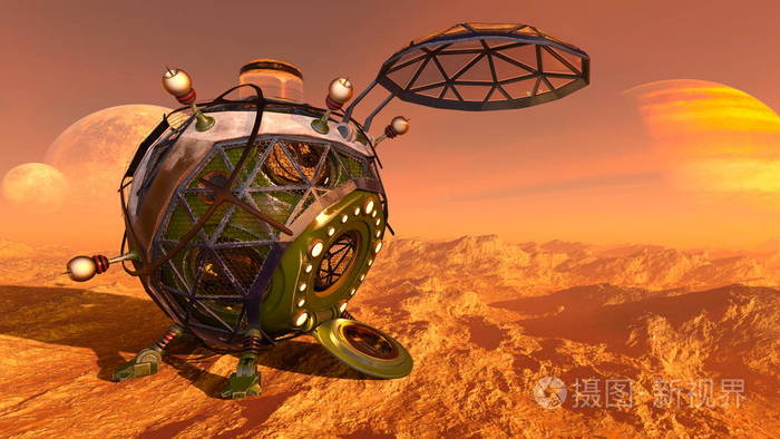 太空飞船3dcg渲染