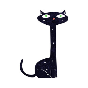 卡通黑猫