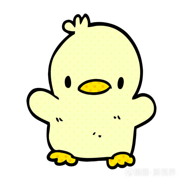 可爱的动画片涂鸦小鸡