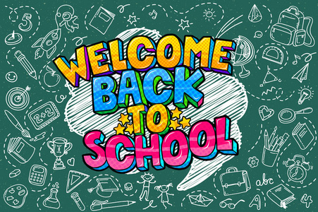 欢迎黑板字图片