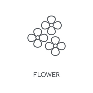 花卉概念笔画符号设计.