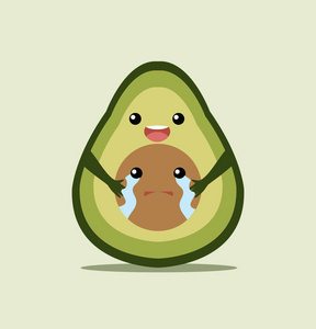 鳄梨爱情矢量插画家照片