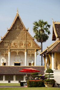 在 Pha万象老挝的庙