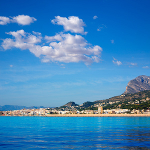 javea xabia 天际线从地中海西班牙