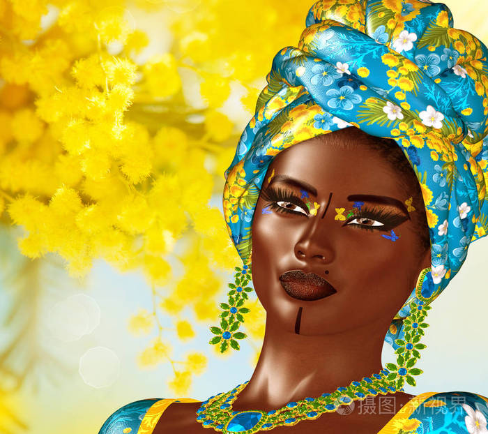 匹配的化妆配件和服装的花卉背景3d数字艺术渲染完美的主题美丽多样性