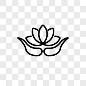 莲花矢量图标在透明背景下隔离, 莲花标志设计照片