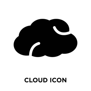 云图标矢量隔离在白色背景上, 标志概念上的云标志在透明背景下, 填充黑色符号