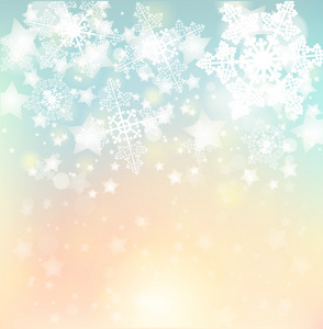 优雅的矢量圣诞节背景与白色的雪花