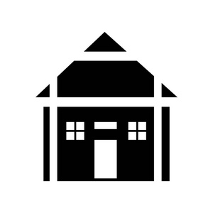 房子图标向量被隔绝在白色背景, 房子透明标志, 建筑标志