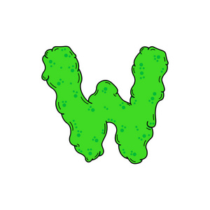 黏液字母设计向量插图照片