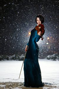 小提琴的女孩