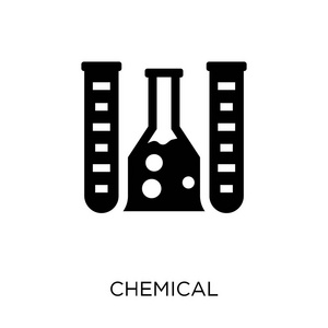 化学图标。化学符号设计从科学收藏。简单的元素向量例证在白色背景