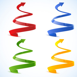 四个螺旋箭头 3d照片