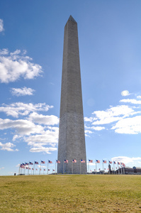 在冬天的华盛顿纪念碑