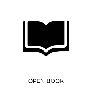 打开 书籍 图标。开放图书符号设计从科学收藏。简单的元素向量例证在白色背景
