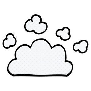 动画片涂鸦天气云