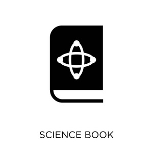 科学书籍图标。科学书符号设计从科学收藏。简单的元素向量例证在白色背景