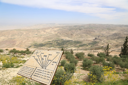 沙漠山风景 鸟瞰图，Jordan，中东