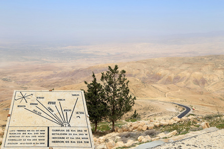 沙漠山风景 鸟瞰图，Jordan，中东