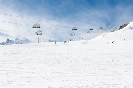 从 golm 的滑雪胜地，奥地利 欧洲到 montafon 谷查看