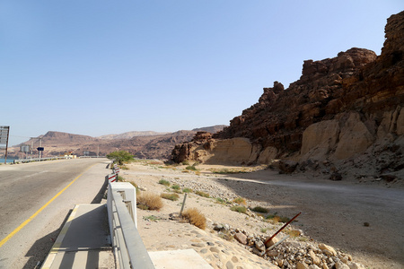 岩瓦迪穆   国家公园位于死海，Jordan 的地区