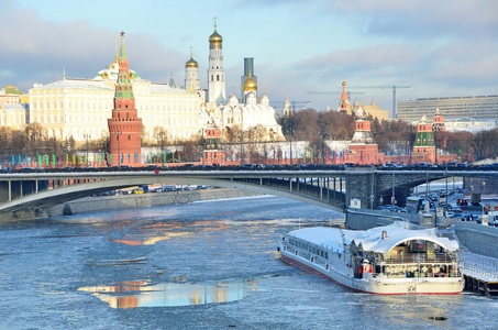 莫斯科，克里姆林宫在冬天