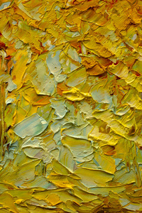 抽象手绘油画油画在画布上显示清晰厚实和大胆的纹理由调色板刀和厚