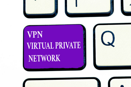 Word 编写文本 Vpn 虚拟专用网络。互联网上安全加密连接的业务概念