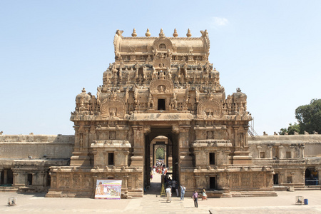 Brihadishwara 在坦焦尔 坦贾武尔泰米尔纳德邦南印度寺庙