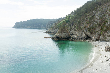 海景。自然背景与没有人。Morgat, Crozon 半岛, 布列塔尼, 法国