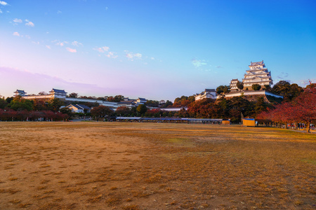 在 Hyigo Prefecture 日本姬路城堡