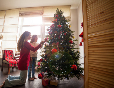 家庭装饰的圣诞树