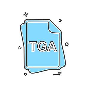 Tga 文件类型图标设计向量