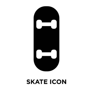 滑冰图标矢量在白色背景下被隔离, 标志概念的滑冰标志在透明背景