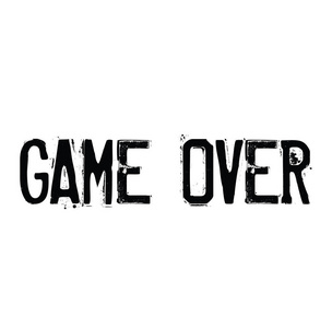 游戏结束的橡皮戳照片