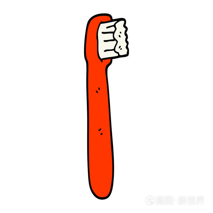 手绘涂鸦风格卡通牙刷插画-正版商用图片0abf64-摄图新视界