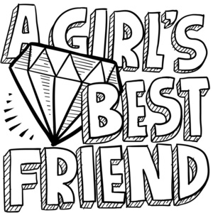 钻石是女孩最好的朋友素描图片