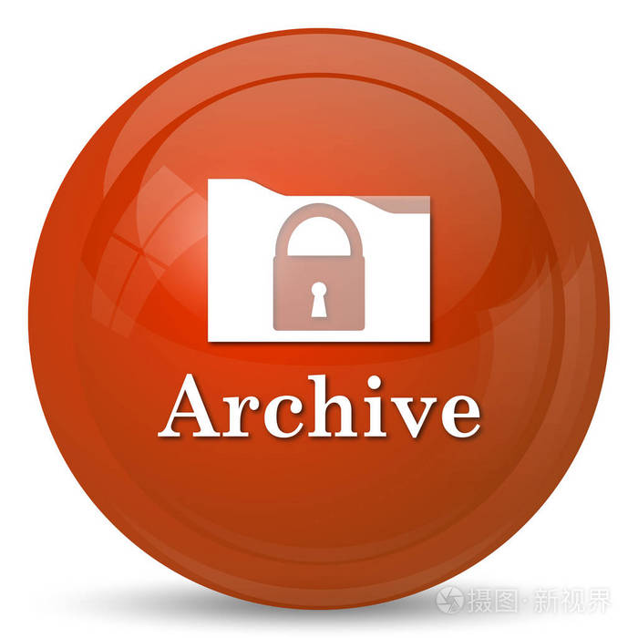 存档图标白色背景上的互联网按钮