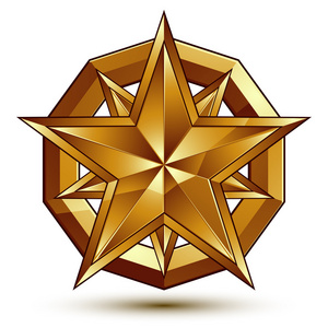 金色五角星照片