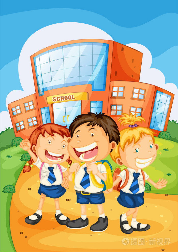 在学校的孩子们