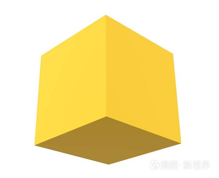 3d 黄色立方体照片-正版商用图片0absv9-摄图新视界